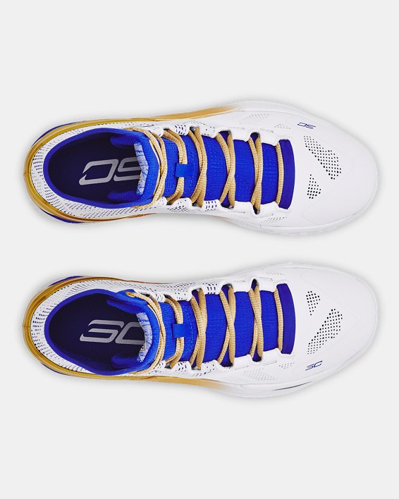 Unisex Curry 2 Retro Basketball Shoes, White, pdpMainDesktop image number 2